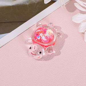 Jouet miniature transparent en forme de tortue, ornement paysager 3D, décoration en résine plastique, dessin animé, été 2024, origine Yiwu - Product Image 3