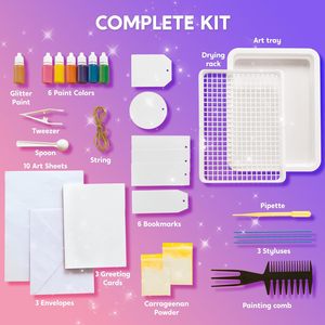 Nước Cẩm Thạch Sơn cho trẻ em kim loại vàng đá Cẩm Thạch Sơn DIY nghệ thuật và hàng thủ công cho 6-12 tuổi cẩm thạch ma thuật sơn Kit - Product Image 2