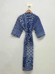 Kimono largo de algodón, tamaño libre, suelto y cómodo para adaptarse a cualquier tamaño, 50 pulgadas aproximadamente, proveedor de India - Product Image 2