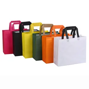 Tissu Non Tissé Sacs fourre-tout sac D'épicerie Réutilisable En Polypropylène Sacs À Provisions Publicitaires TNT cadeaux promotionnels