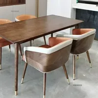 Chaises de salle à manger de luxe minimalistes, fauteuil à dossier en bois, chaise de salon nordique de haute qualité, meubles de cuisine confortables