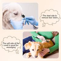 Brosse à yeux pour animaux de compagnie, peigne anti-taches, brosse de toilettage Double face pour les yeux, élimine la croûte de Mucus pour les petits chiens et chats