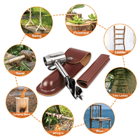 Perceuse de branche à quatre lames pour le travail du bois camping hacher le bois de chauffage pour aller chercher de l'eau survie en plein air tarière manuelle