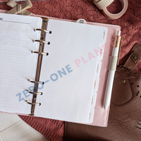 Benutzer definierte matt gefrostete Kunststoff A4 A5 A6 A7 Teiler mit Laschen 6 Loch Punch Index Sheets für Notebook Planner Wallet