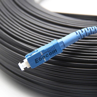 Cable de caída plana FTTH para interiores y exteriores Cable de conexión FTTH G657A2 Modo único SC LC UPC APC 10M 20M 30M Cable de conexión de fibra óptica OEM