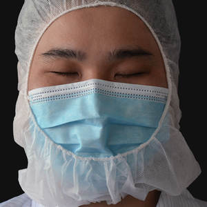 Topi astronot sekali pakai kualitas tinggi tudung Balaclava non-tenun dengan masker untuk tudung keamanan pabrik - Product Image 3