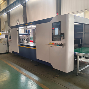 Trung Quốc tấm kim loại tự động dây chuyền sản xuất thép không gỉ tấm sợi <span class=keywords><strong>Laser</strong></span> máy cắt uncoiling và san lấp mặt bằng máy - Product Image 5