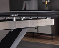 Luxus Rechteck Mesa erweiterbarer Marmor Esstisch Set 6 Stühle 8-Sitzer Klapp Esszimmer Möbel Sets
