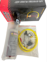 Kit d'outils pneumatiques à gaz pour climatisation avec pistolet de rinçage en aluminium pour le nettoyage des systèmes de climatisation et l'élimination des contaminants