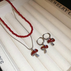 <span class=keywords><strong>Ankor</strong></span> ชุดต่างหูสร้อยคอเห็ดสีแดงขนาดเล็กดีไซน์ใหม่ชุดเครื่องประดับหรูหราหลายชั้นชุดเครื่องประดับสำหรับผู้หญิง - Product Image 6