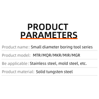 Mini barre d'alésage personnalisée en carbure monobloc machine en métal coupe de tournage à petit alésage micro outils d'alésage pour cnc MTR MQR MGR MNR MIR