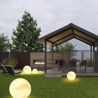 Lampe de Jardin Sphérique IP65 Effet Clair de Lune, Décoration Extérieure de Noël, Télécommandée, Multicolore Peinte