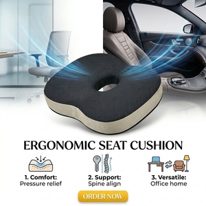 JYM Coussin de siège confortable de haute qualité en <span class=keywords><strong>mousse</strong></span> à mémoire de forme orthopédique antidérapant lavable pour soulager la sciatique et les maux de dos - Product Image 3
