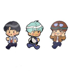 Pins de revers personnalisables en métal émaillé souple, à thème dessin animé Kawaii, avec découpe et impression - Product Image 3
