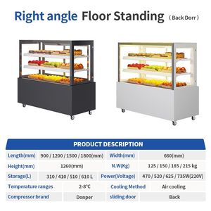 Vitrina Refrigerada para Pasteles, Refrigerador <span class=keywords><strong>Pequeño</strong></span> para Exhibición de Pasteles en Supermercados - Product Image 2