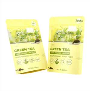 Custom Size Printed Reusable Biodegradable Moisture Proof Coffee Powder Green Stand up Pouch Aluminum Foil Tea Packaging <b>Bags</b> - Product Image 4