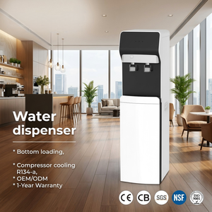 Distributeur d'eau chaude et froide électrique sur pied, à chargement par le bas, en plastique, pour hôtels, foyers et camping-cars - Vente en gros fabricant - Product Image 2