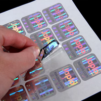 Étiquettes de sécurité holographiques adhésives personnalisées avec marquage à chaud anti-contrefaçon, tailles et formes sur mesure