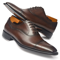 Herren Business Formelle Schnürschuhe Geschlossene Zehenpartie Echtes Leder Anzugschuhe mit Erhöhung Schneller Versand