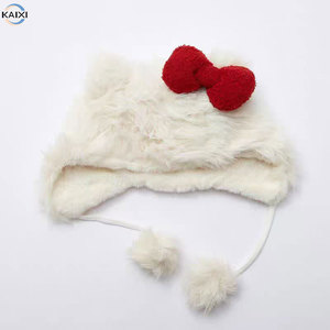 Nuevo gorro de gatito de terciopelo para Otoño e Invierno personalizado para niños, correa para pareja de estudiantes que combina con todo, protección para los oídos, Navidad - Product Image 1