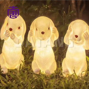 Luz LED de jardín navideña personalizada con forma de conejo, IP65, resina transparente, para decoraciones de neón de Diwali para exteriores, para el día de Año Nuevo - Product Image 4