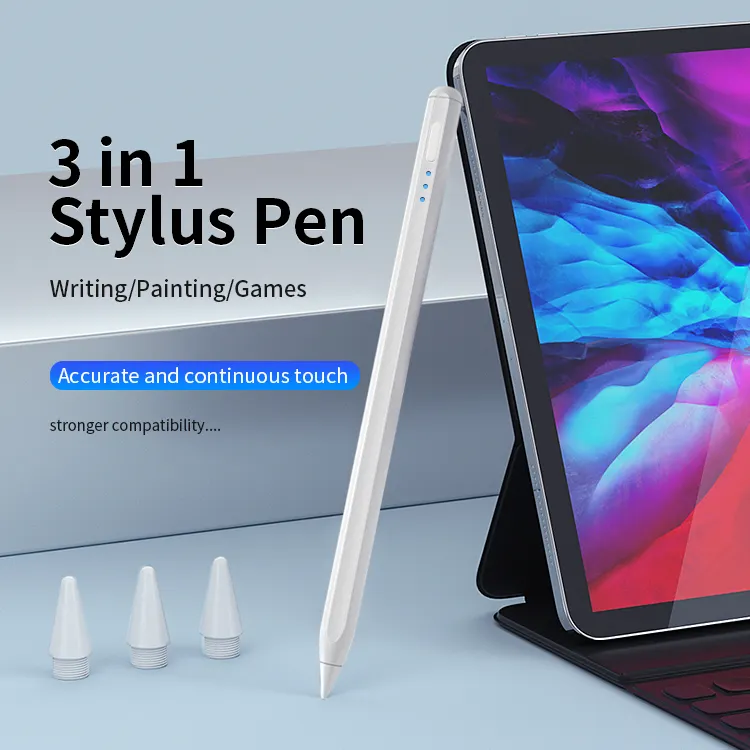 ปากกาสไตลัสแม่เหล็กสำหรับ iPad แท็บเล็ตใหม่2023ปากกาสไตลัสหน้าจอดินสอที่ใช้งานอยู่