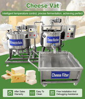 Pasteurisateur de fromage combiné 100-1000 litres, machine à fabriquer le fromage en cuve triangulaire de petite taille, prix à partir du lait de vache