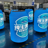 Écran LED cylindrique haute luminosité P2 pour réfrigérateur, affichage numérique LED pour canettes, écran LED publicitaire