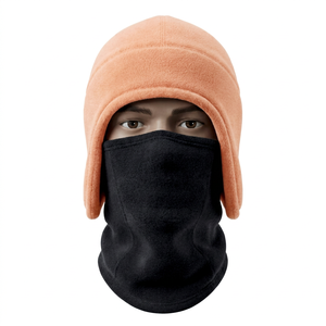 Casquette en polaire chaude pour l'hiver avec protection des oreilles et couvre-visage, douce et confortable, couvre-tête pour temps froid, style unisexe - Product Image 1