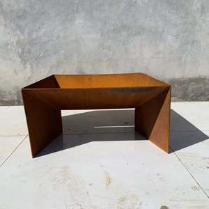 Brasero extérieur autoportant en acier Corten sur mesure, à bois, pour l'extérieur - Product Image 2