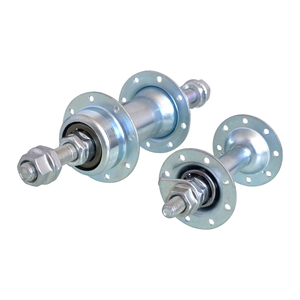 Moyeux de <span class=keywords><strong>roue</strong></span> de vélo légers en acier argenté à 16 trous, compatibles <span class=keywords><strong>VTT</strong></span>/BMX, avant/<span class=keywords><strong>arrière</strong></span>, <span class=keywords><strong>axe</strong></span> à visser, construction durable - Product Image 1