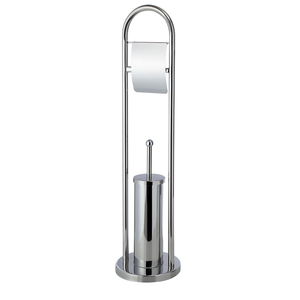 Pavimento in piedi wc in acciaio inox pennello <span class=keywords><strong>e</strong></span> supporto di <span class=keywords><strong>carta</strong></span> per la casa o in albergo usa - Product Image 1