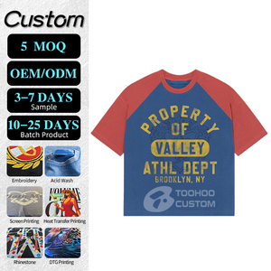เสื้อยืดสตรีทแวร์ทรงบ็อกซี่ TOOHOO 300GSM ผ้าฝ้าย 100% หนานุ่ม สำหรับผู้ชาย สกรีนโลโก้ได้ ทรงโอเวอร์ไซส์ วินเทจ ล้างสีแบบแอซิด  ผ้าเปล่าไม่มีลาย - Product Image 1