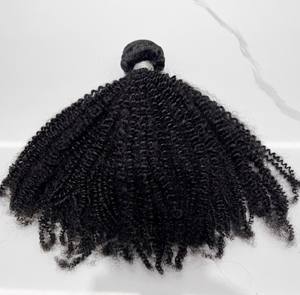 <span class=keywords><strong>Alano</strong></span> Factory Color Natural 4C Afro Kinky Curly Extension Kinky Curly Bulk Cabello humano 100% Virgin Wavy Bundle - Product Image 2