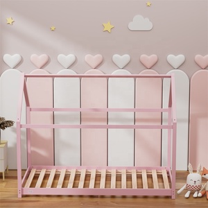 <strong>House</strong> Shape Twin Size Montessori <strong>House</strong> <strong>Bed</strong> Wooden Floor <strong>Bed</strong> Simply Kids <strong>Bed</strong> Design for Children Room - Product Image 4