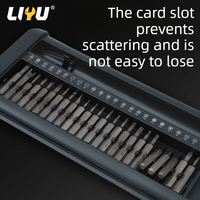 Set Obeng Magnetik Torx Liyu 27-in-1 - Gagang Baja Chrome Vanadium Lapisan Matte/Hitam Oksida Serbaguna untuk Penggunaan Rumah Tangga OEM