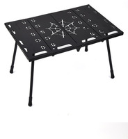 Table tactique portable, table de camping pliable multifonctionnelle en alliage d'aluminium, légère, pour barbecue en plein air