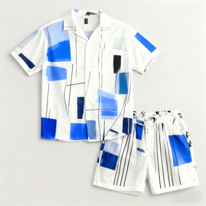 ชุดเสื้อเชิ้ตลำลองฤดูร้อนผู้ชายแบบกำหนดเอง เสื้อโปโลผู้ชายพิมพ์ลายเต็มตัว แห้งเร็ว เสื้อเชิ้ตผู้ชาย - Product Image 1