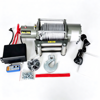 Cabrestante Eléctrico de 12V 24V del Fabricante, Cabrestante de Arrastre Todoterreno de 9500, 12000, 13500, 17000, 20000, 22000 Libras