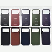Coque de téléphone TechWoven pour iPhone 17 16 Pro Max en fibre d'aramide et cuir de luxe – Étui de protection pour téléphone portable