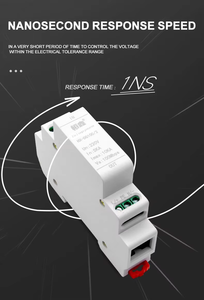 2-in-1 耐久性のある 220V ネットワーク電源サージプロテクター 10/100Mbps RJ45 雷保護装置 DIN レール SPD モジュール CCTV/IP カメラ用 - Product Image 3