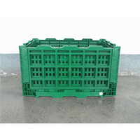Caisse en plastique durable pliable et empilable, panier de rangement en maille de qualité alimentaire, bac de rangement empilable