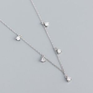 Collar de Plata de Ley S925 con Círculos Entrelazados, Colgante Minimalista de Doble Círculo, Joyería Fina para Mujer, OEM ODM - Product Image 6