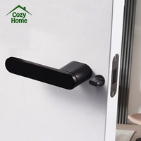 Ensemble de serrures de porte magnétiques silencieuses au design moderne, poignée à levier pour la confidentialité, serrure de porte en zinc pour chambre intérieure, serrure de porte sans clé