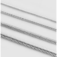Taige vente en gros nouveau 0.9MM/1.2mm/1.5/2.0 diamètre largeur 316L acier inoxydable argent carré forme cubique serpent chaîne collier