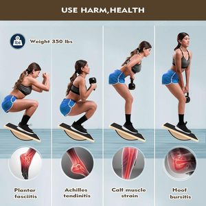 Tabla de Equilibrio Profesional Antideslizante de Madera, 350LBS, para Terapia Física, Escritorio de Pie, Fortalecimiento del Core, para Adultos - Product Image 4