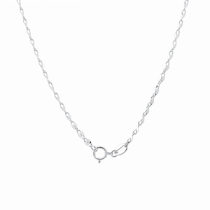 Dainty Twisted Lip Shape White Pt950 Fine Thin Pendant <b>Necklace</b> <b>Chains</b> Gift for Unisex Minimalist Platinum Jewelry - Product Image 1