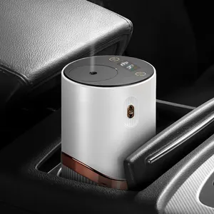 Mesin Diffuser Aroma minyak esensial mobil, layar Digital portabel elektrik 2023 daya baterai USB dapat diisi ulang tanpa air