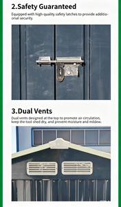 Abri <span class=keywords><strong>de</strong></span> jardin simple en métal galvanisé pour outils, idéal pour cour, chantier et rangement <span class=keywords><strong>de</strong></span> matériel divers - Product Image 6