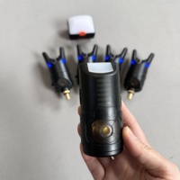 Seehoo-Alarme de pêche à la carpe, haute sensibilité LED bleue, 4 + 1, détecteur de morsure réglable
